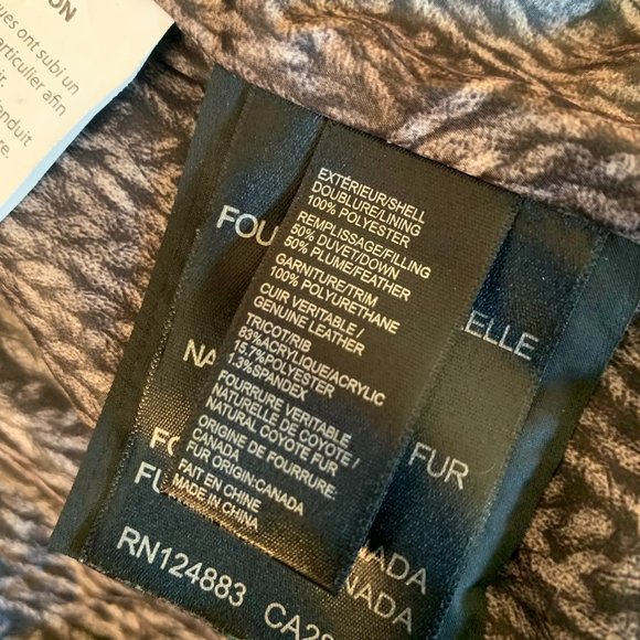 Rud by Rudsak Women's Jasmine Down Coat with Coyote Fur Hood Trim • Large - Picture 9 of 9